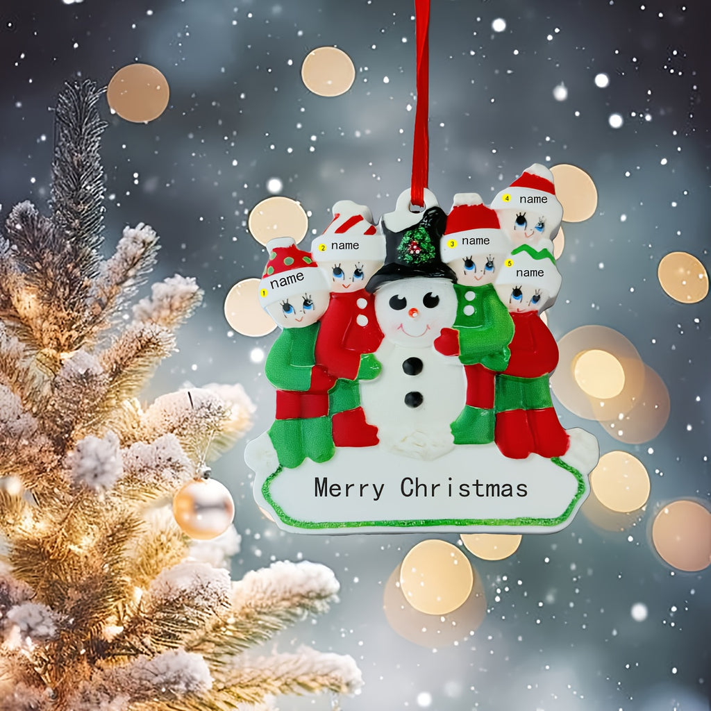 DIY Personalized custom pendant, resin material, family Christmas decoration pendant that can be customized with names/words