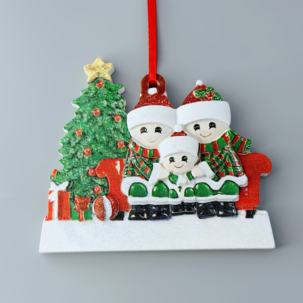 DIY Personalized custom pendant, resin material, family Christmas decoration pendant that can be customi