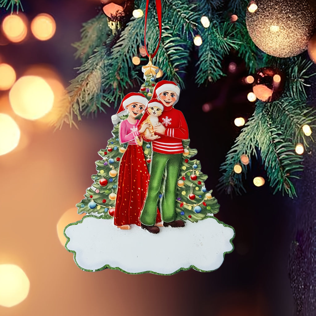 DIY Personalized custom pendant, resin material, family Christmas decoration pendant that can be customi