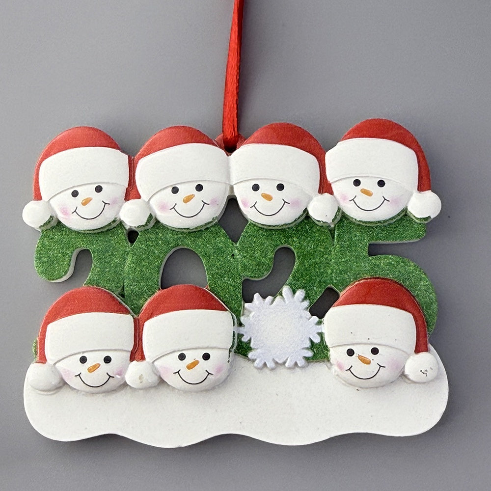 DIY Personalized custom pendant, resin material, family Christmas decoration pendant that can be customi
