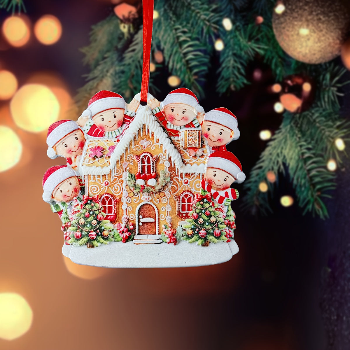 DIY Personalized custom pendant, resin material, family Christmas decoration pendant that can be customized with names/words