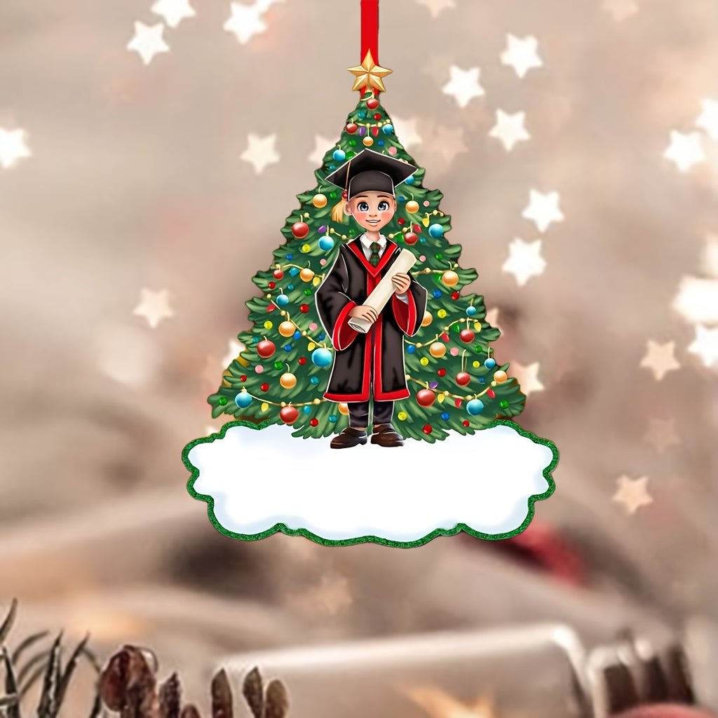 DIY Personalized custom pendant, resin material, family Christmas decoration pendant that can be customized with names/words